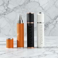 Flacon de parfum élégant de style nouveau, vaporisateur, 5 ml, 10 ml, mini, petit, portable, mignon, en cuir, en verre, pour coffrets cadeaux