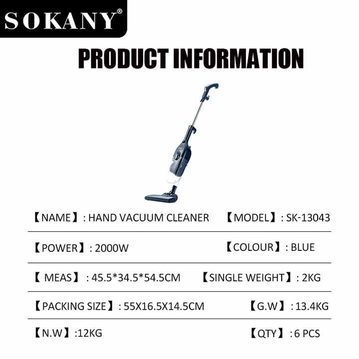 Sokany 13043 Vacuum Cleaner - Efficient Cleaning Solutions