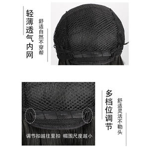 Perruque courte et droite pour homme, style queue de loup, pour cosplay, sans colle, en fibre Kanekalon, couvre-tête complet DM519 24 - Product Image 1