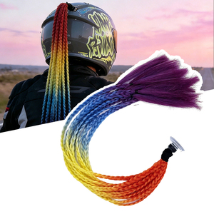 Trenzas de Cola de Caballo con Degradado para Casco, Decoración Universal para Casco de Motocicleta para Motociclistas - Product Image 4