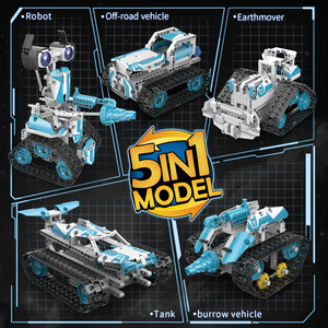 5 in 1 APP Control Deformation Robot Vehicle <b>Model</b> <b>Kit</b> Building Block Programmable Stem Toy RC Assembly Robot Toy For Kids - Product Image 2