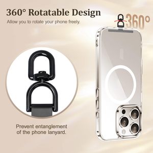 Kim loại bền điện thoại dây nối Tab 360 ° xoay Điện thoại phổ dây buộc Tether vá chống mất điện thoại di động dây Pad - Product Image 4