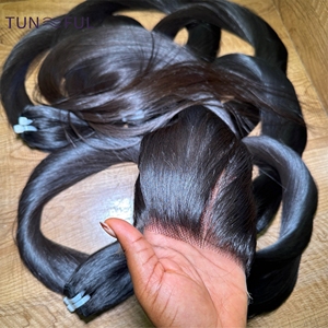 Cheveux humains vierges bruts vietnamiens 100% de donneur unique 15A, double trame, cuticules alignées, vague naturelle cambodgienne, paquet de cheveux humains vierges bruts - Product Image 3