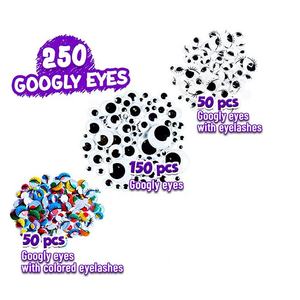 Kit de 1000 pièces pour loisirs créatifs DIY, fournitures d'art faites à la main pour cadeaux d'enfants, en plastique, feutrine colorée, pompons, plumes, boutons pour l'artisanat - Product Image 3