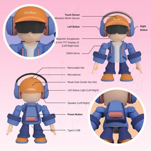 Juguetes Interactivos para Mascotas con IA de Meteer, Venta al Por Mayor de Fábrica |   <span class=keywords><strong>Chat</strong></span> de voz, reconocimiento automático de música y baile |   Controlado por Bluetooth y aplicación - Product Image 3