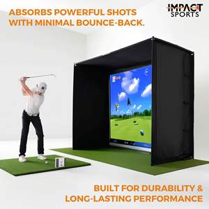 Recintos de golpe de golf de tela de malla resistente para interiores para lugares de entretenimiento comercial - Product Image 4
