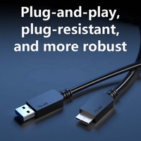 Cable de Datos Micro B 3.0 USB 3.0 para Sincronización y Transferencia, para Disco Duro Externo e Impresora, Longitud Personalizada, Cobre Puro, Alta Velocidad