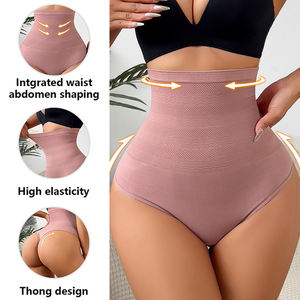 여성용 통기성 저지 원단 심리스 쉐이프웨어 팬티, 복부 보정, 힙업, 하이웨이스트 섹시 끈 팬티, 삼각 팬티 - Product Image 5