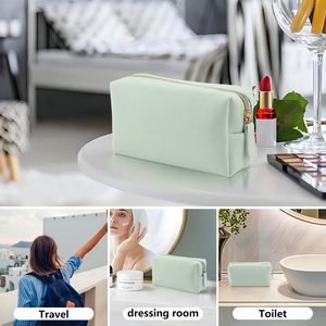 Women's Fashion Travel Cosmetic Bag PU Leather Waterproof <b>Makeup</b> <b>Case</b> with Custom Logo and Zipper - Product Image 5
