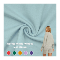 Tissu éponge doux au toucher pour sweat à capuche, tissu éponge en coton 100% tricoté uni à vendre