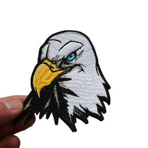 Patch brodé ultra-fin Aigle DIY thermocollant sur toile, écologique, pour vêtements, exquis - Product Image 1