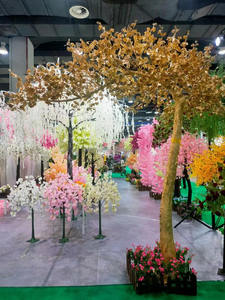 F111 Cystom <span class=keywords><strong>Automne</strong></span> Banyan Arbre <span class=keywords><strong>Cerisier</strong></span> Fleurs Plantes Or Fleur Saule Grande Décoration Grands Arbres Artificiels Pour Intérieur - Product Image 3