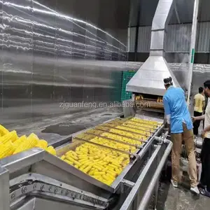 Mesin Pengolah Makanan Beku Industri Garis Pembeku Beku Jagung Manis