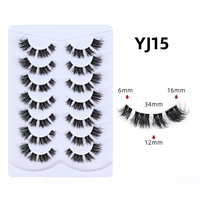 Vente en gros de 7 paires de faux cils en vison synthétique de haute qualité, fournitures de beauté, faux cils en gros