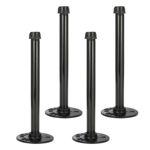 Pipe <strong>Brackets</strong> <strong>Black</strong> Heavy Duty Support Rustic Metal Steel Floating Mounting Cast Iron Industrial DIY <strong>Shelf</strong> Pipe Wall <strong>Bracket</strong> - Product Image 2