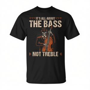 Camiseta de bajo vertical All About The Bass Jazz Double Bass Fiddle - Product Image 2