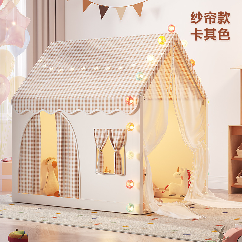 Khaki gauze curtain-tent crawling mat cotton ball light