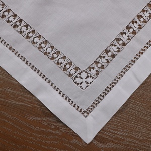 TR005 decorazione <span class=keywords><strong>per</strong></span> la tavola di natale di nozze tovaglia da tè <span class=keywords><strong>rettangolare</strong></span> 12 "/16" x36 "in cotone ramiè bianco filo trainato da <span class=keywords><strong>tavolo</strong></span> da lavoro <span class=keywords><strong>Runner</strong></span> - Product Image 4