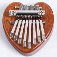 Mini Thumb Piano 8 Keys, Wooden Kalimba, Exquisite Craftsmanship, Portable Musical Instrument Keychain Pendant / Gift for Mu