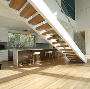 Fabrika özelleştirilmiş çelik ve ahşap merdiven <span class=keywords><strong>Mono</strong></span> <span class=keywords><strong>Stringer</strong></span> yüzer merdiven Villa için yüzer döşeme merdiven açtı - Product Image 2