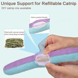 Jouet à mâcher moderne résistant aux morsures de chat avec sifflet et fonction interactive - Jouet en fourrure douce pour caresser - Livraison rapide - Product Image 4