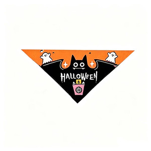 Pañuelo Triangular para Mascotas Yisi de Halloween, 63cm X 43cm, para Perros y Gatos, Temporada de Otoño - Product Image 3