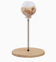 Nouveau Jouet pour chat en bois massif, écologique et moderne, distributeur de nourriture interactif, balle à bascule pour le jeu