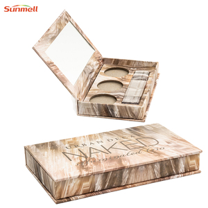 Hộp Giấy Bìa Cứng Màu Hồng Tùy Chỉnh Hộp Giấy Một Bảng Màu Trang Điểm Dễ Thương Rỗng Có Gương - Product Image 5