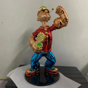 Vibrant <strong>Popeye</strong> with Red <strong>Shirt</strong> Resin Statue Accent for Home Decor 6 X 13" X 17"H - Product Image 3