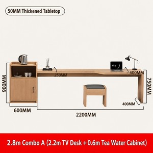 Juego de Muebles de Dormitorio para Hotel u Hostal, Estilo Contemporáneo, Cama Individual, Armario, Escritorio, Banco - Product Image 3