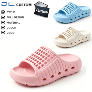 Claquettes personnalisées respirantes en maille unisexe pour hommes et femmes, avec logo personnalisé, couleur personnalisée, semelle épaisse antidérapante en EVA, pour l'été et la plage - Product Image 1