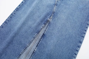Nueva moda XS alta calidad mujer Boutique ropa algodón grueso flecos Split Denim faldas para mujer Jeans <span class=keywords><strong>falda</strong></span> con abertura - Product Image 4