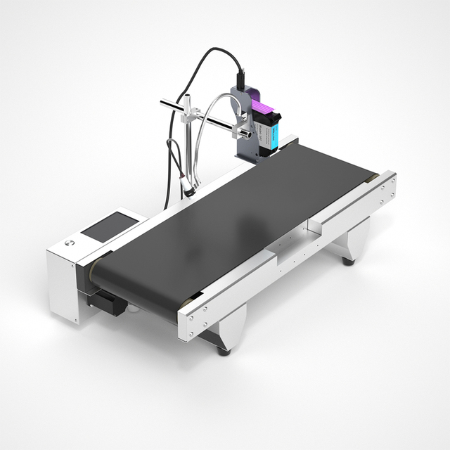 TIJ Expire Date Batch Lot Number Code Online Inkjet Printer with Mini Desktop Conveyor Table