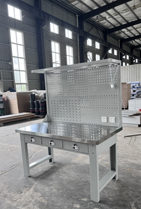 Nouvelle table de travail en acier inoxydable à dimensions personnalisables, station de travail avec boîte à outils pour les industries de la construction – Vente chaude - Product Image 6