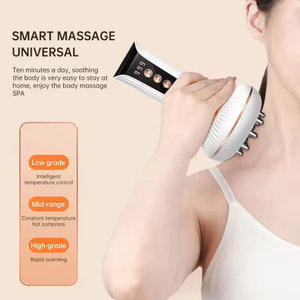 Mikrostrom-Körper massage gerät Gua Sha Elektrische Meridian bürste mit beheizter Vibration Rotlicht therapie Körper abnehmen Anti-Cellulite - Product Image 2