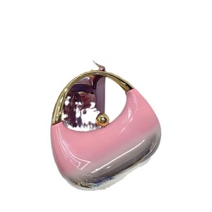 Sac à main rigide en acrylique brillant personnalisé et tendance avec boucle de fermeture à brin unique, motif dégradé lune, pour rouge à lèvres et monnaie, Tanjing - Product Image 5