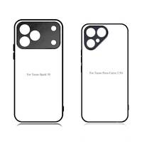 Coque de téléphone personnalisée vierge en TPU 2D pour sublimation, protection par transfert thermique pour Tecno Spark 50 GO 3 Pova Slim Curve 2 5G