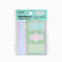 10pcs Per Pack Stiker Lembaran Tempel dengan Permukaan Tulis, Bahan Gumpalan Gula untuk Scrapbook DIY