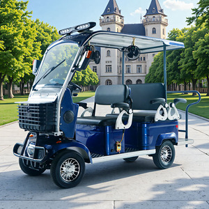 FULIKE Scooter Eléctrico de Litio de 4 Plazas con <span class=keywords><strong>Amortiguador</strong></span> Delantero Hidráulico, <span class=keywords><strong>Cuatriciclo</strong></span> Eléctrico de 4 Ruedas y 600W para Carga o Familia - Product Image 5