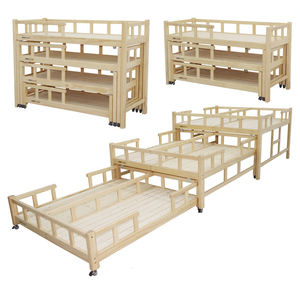 Meubles de lit pour bébé Lit push-pull Lit de jardin d'enfants <span class=keywords><strong>Berceau</strong></span> en bois massif de chêne - Product Image 5