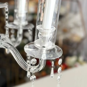 Wedding restaurant <b>table</b> decorations 9-arm acrylic candelabra multi-head candelabra wedding <b>table</b> centerpiece <b>party</b> and home dec - Product Image 4