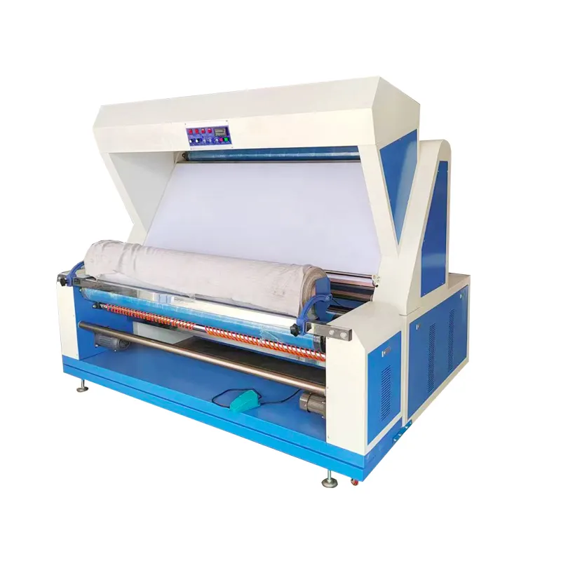 Mesin pemeriksa kain presisi tinggi kontrol frekuensi 220V mesin inspeksi kain dan produsen mesin penggulung