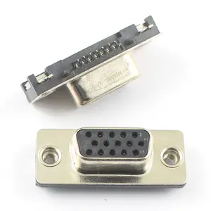 Tyco D-SUB VGA DB 15 Pin Female Right Angle PCB Connector 2 Linhas