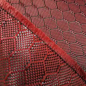 240g Red Football Hexagonal Surfboard Motorcycle Helmet Carbon Fiber Kevlar Blend Fabric