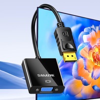 SAMZHE Convertidor DP a VGA 1080P/60Hz, Adaptador DisplayPort a VGA Hembra, Cable de Expansión para Monitor de Escritorio, Portátil, Proyector