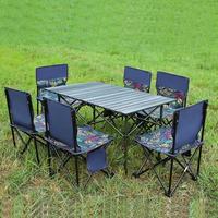 Meja dan kursi berkemah, Outdoor kamping pantai Keluarga piknik meja dan kursi set portabel lipat Solid meja dan kursi