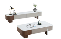 Table basse ronde de design italien, meubles de salon modernes et luxueux, meuble TV