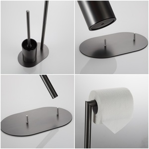 Portaoggetti da bagno multifunzione all'ingrosso 304 in acciaio inox <span class=keywords><strong>scopino</strong></span> da bagno e porta carta in piedi - Product Image 5