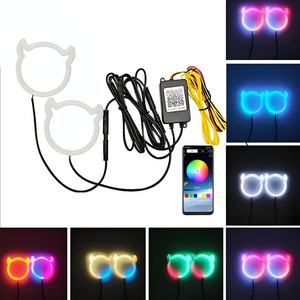 Nuovo arrivo Rgb a caccia di elfo ha portato gli occhi d'angelo a caccia di angeli Led per accessori auto App BT controllo luce decorativa - Product Image 6