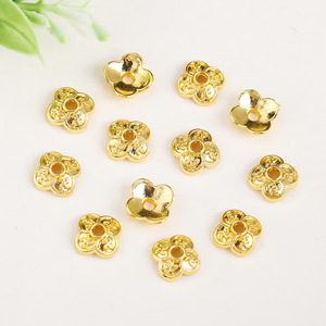 Componentes de joyería Lisheng: Tapas de cuentas de flor de oro de 18k con preservación del color, espaciadores para la fabricación de pulseras y cadenas DIY - Product Image 2